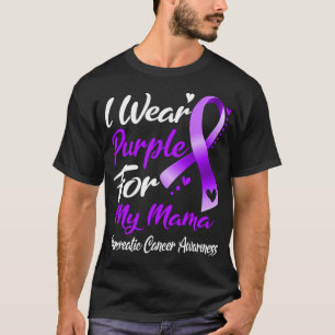 私の衣服パープル私のママ膵臓がん患者 Tシャツ