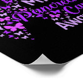 私の衣服パープル私のママ膵臓がん ポスター (角)