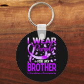 私の衣服パープル私の兄の過剰摂取認識度部 キーホルダー (正面)