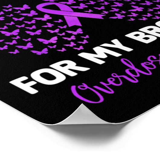 私の衣服パープル私の兄の過剰摂取認識度部 ポスター (角)