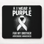 私の衣服パープル私の兄の過剰摂取認識度 マウスパッド (正面)