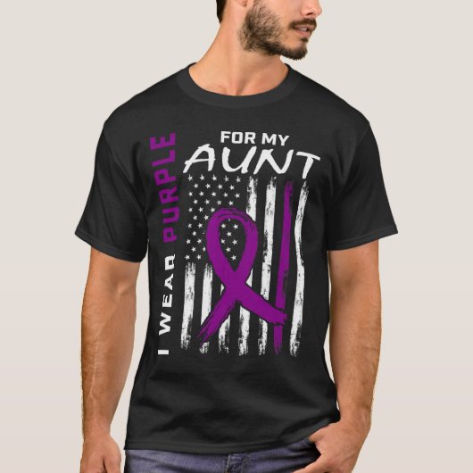 私の衣服パープル私の叔母てんかん認識度アメリ Tシャツ (正面)
