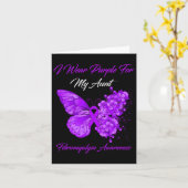 私の衣服パープル私の叔母のための線維筋痛認識度1 カード (黄色い花)