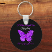 私の衣服パープル私の叔母のための線維筋痛認識度1 キーホルダー (正面)