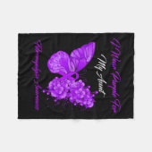 私の衣服パープル私の叔母のための線維筋痛認識度1 フリースブランケット (正面(横))