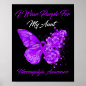 私の衣服パープル私の叔母のための線維筋痛認識度1 ポスター (正面)