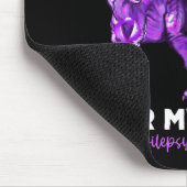 私の衣服パープル私の叔父てんかん認識度ディーノ マウスパッド (コーナー)