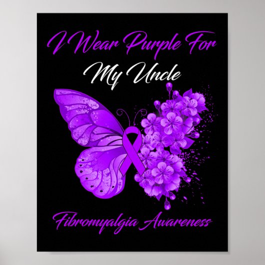 私の衣服パープル私の叔父の線維筋痛戦士1 ポスター (正面)