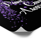 私の衣服パープル私の叔父の膵臓がん認識 ポスター (角)