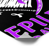 私の衣服パープル私の娘てんかん認識度 ポスター (角)