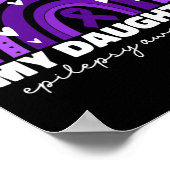 私の衣服パープル私の娘てんかん認識度M ポスター (角)