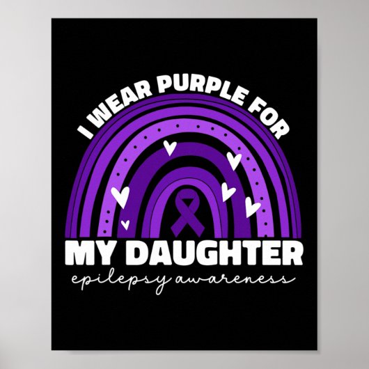 私の衣服パープル私の娘てんかん認識度M ポスター (正面)