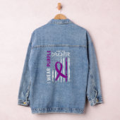 私の衣服パープル私の娘てんかん認識度R デニムジャケット (ハンガー)