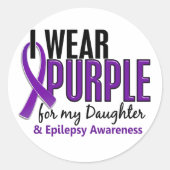 私の衣服パープル私の娘10てんかん ラウンドシール (正面)