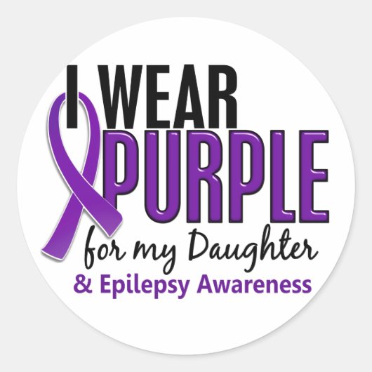 私の衣服パープル私の娘10てんかん ラウンドシール (正面)