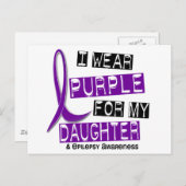 私の衣服パープル私の娘37てんかん ポストカード (正面/裏面)