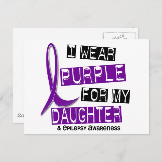 私の衣服パープル私の娘37てんかん ポストカード (正面/裏面)