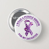 私の衣服パープル私の娘 | MCASマスト細胞 缶バッジ (正面&裏面)