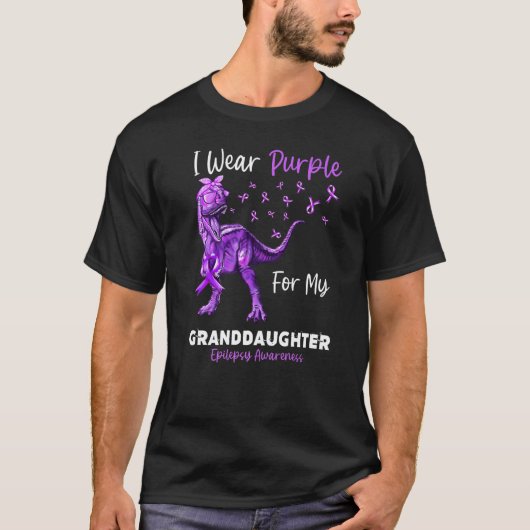 私の衣服パープル私の孫てんかんアワーン Tシャツ (正面)