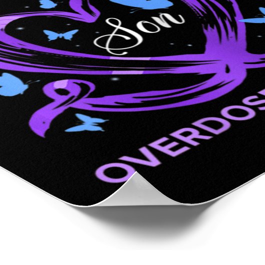 私の衣服パープル私の息子の過剰摂取認識度1 ポスター (角)