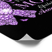 私の衣服パープル私の母てんかん認識度パープル ポスター (角)