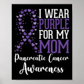 私の衣服パープル私の母のための膵臓がんアワレネ ポスター (正面)