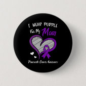 私の衣服パープル私の母のための膵臓がんアワレネ 缶バッジ (正面)