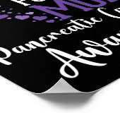 私の衣服パープル私の母の膵臓がん粟粒 ポスター (角)