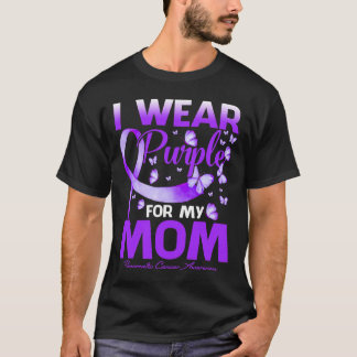 私の衣服パープル私の母の膵臓がん粟粒 Tシャツ