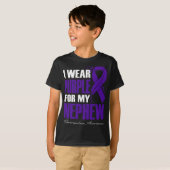 私の衣服パープル私の甥の線維筋痛認識度 Tシャツ (正面フル)