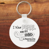 私の衣服パール私のパパ42中皮腫 キーホルダー (正面)