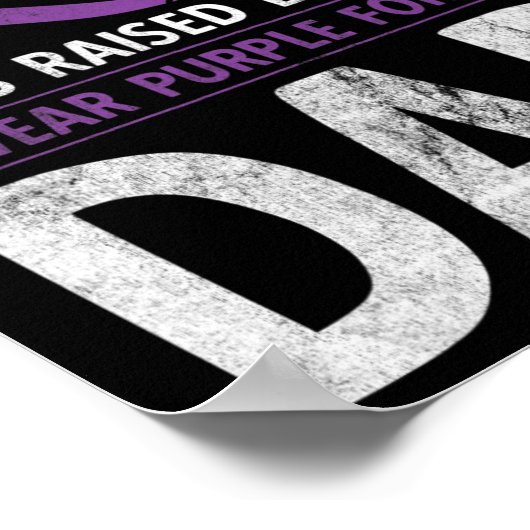 私の衣服ヒーロー膵癌のための紫 ポスター (角)