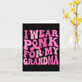 私の衣服ピンクおばあちゃん乳がん家族Su カード (黄色い花)