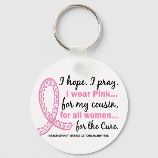 私の衣服ピンクのいとこの映画ピンクリボンのために キーホルダー (正面)
