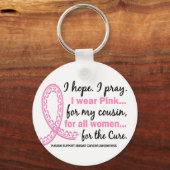 私の衣服ピンクのいとこの映画ピンクリボンのために キーホルダー (正面)