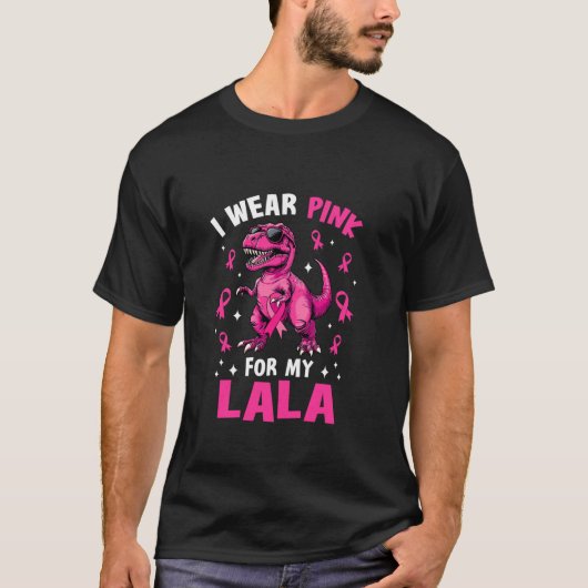 私の衣服ピンクのために私のララTレックス恐竜の乳房Canc Tシャツ (正面)