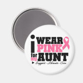 私の衣服ピンクのリボン叔母のサポート マグネット (正面/裏面)