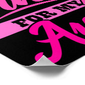 私の衣服ピンク叔母のための私の世界がん日ギフトピンク ポスター (角)