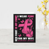 私の衣服ピンク妻の乳がん認識度Bo カード (黄色い花)