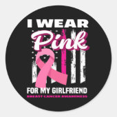 私の衣服ピンク私のガールフレンドの乳がん患者 ラウンドシール (正面)