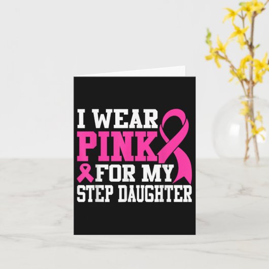 私の衣服ピンク私のステップ娘の乳がんAwa カード (黄色い花)