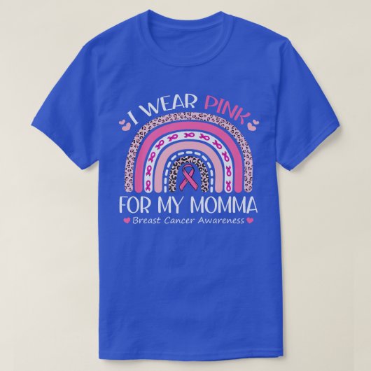 私の衣服ピンク私のママピンクleopardレインボーブレア tシャツ (デザイン正面)