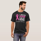 私の衣服ピンク私の友人リボン家族の愛Warr Tシャツ (正面フル)