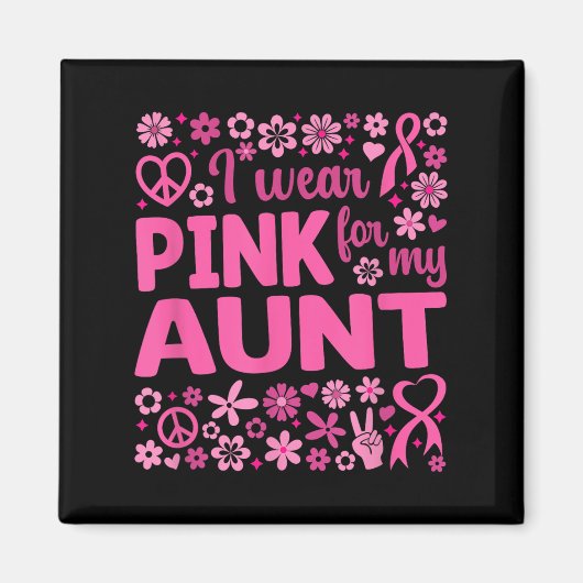 私の衣服ピンク私の叔母の乳がん認識度_1 マグネット (正面)