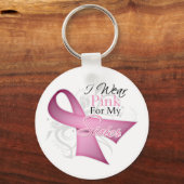 私の衣服ピンク私の妹の乳がん認識度 キーホルダー (正面)