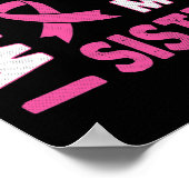 私の衣服ピンク私の妹の乳がん認識度 ポスター (角)