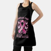 私の衣服ピンク私の妹の乳がん認識 エプロン (インサイチュ)
