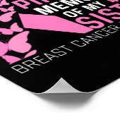 私の衣服ピンク私の妹の乳がんAの記憶 ポスター (角)