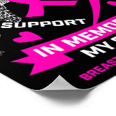 私の衣服ピンク私の妹の乳がんAの記憶 ポスター (角)