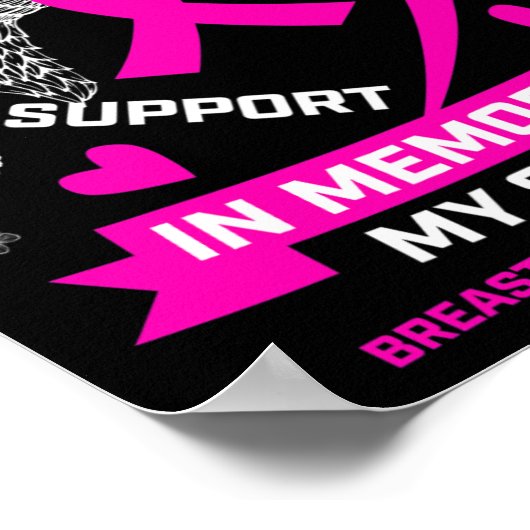 私の衣服ピンク私の妹の乳がんAの記憶 ポスター (角)